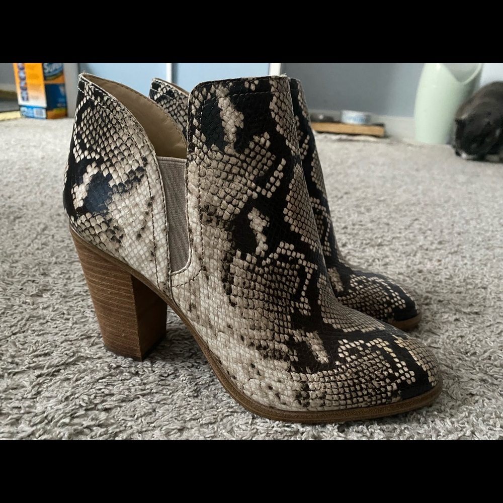Vince Camuto ankle booties. Worn once, perfect condition.